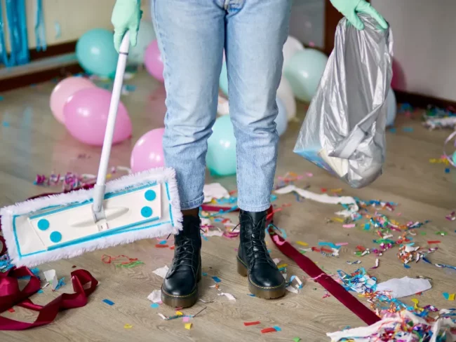 how to clean up after a holiday party like a pro